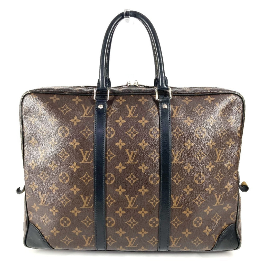 Louis Vuitton Black Brown Monogram Canvas Tote Bag (Pre-Owned)
