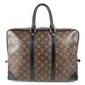 Louis Vuitton Black Brown Monogram Canvas Tote Bag (Pre-Owned)
