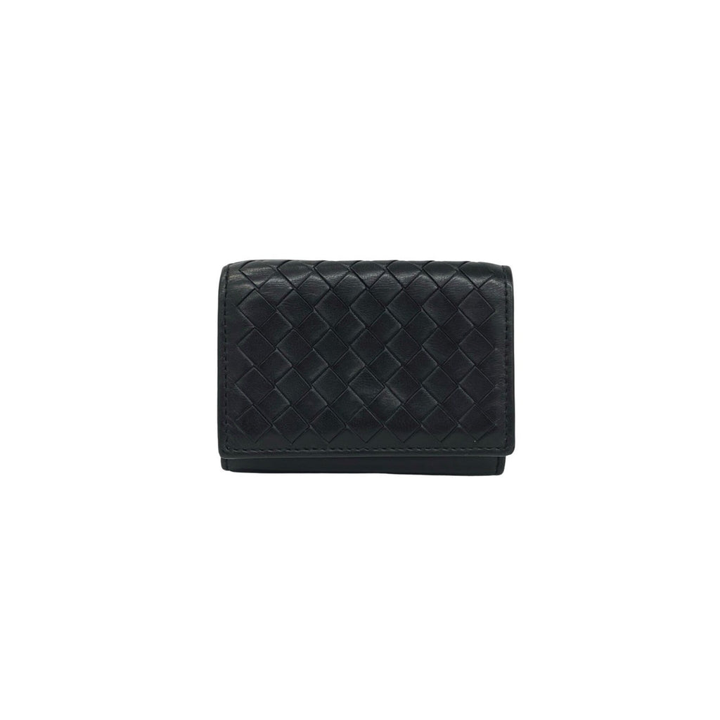 Bottega Veneta Black Leather Wallet (Tri-Fold) (Pre-Owned)