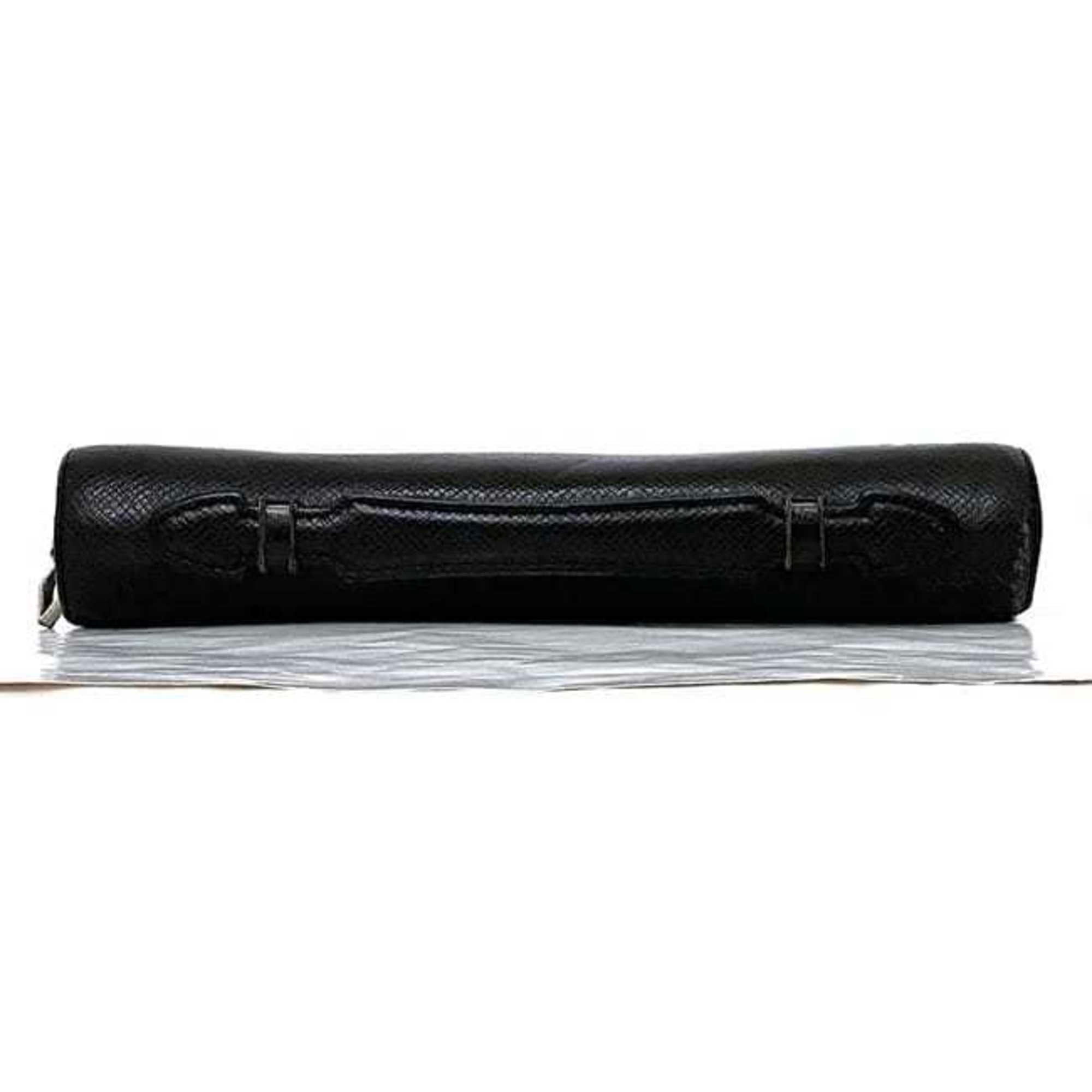 Louis Vuitton Ardoise Black Taiga Leather Long Wallet (Bi-Fold) (Pre-Owned)