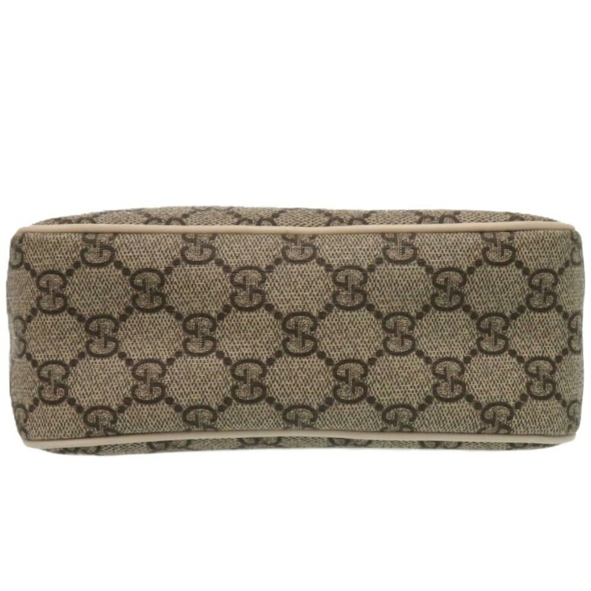 Gucci Brown Ivory Gg Supreme Pvc Shoulder Bag (Pre-Owned)