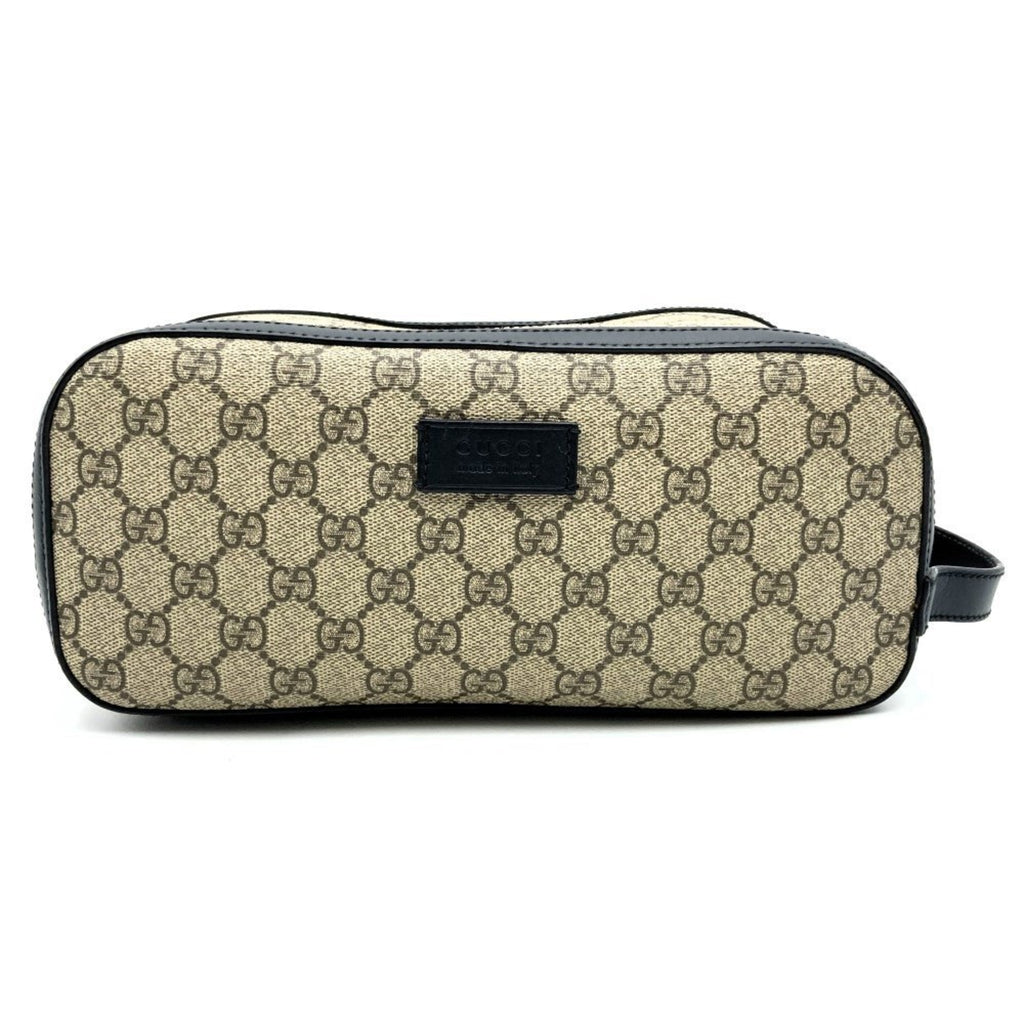 Gucci Beige Gg Supreme Leather Clutch Bag (Pre-Owned)
