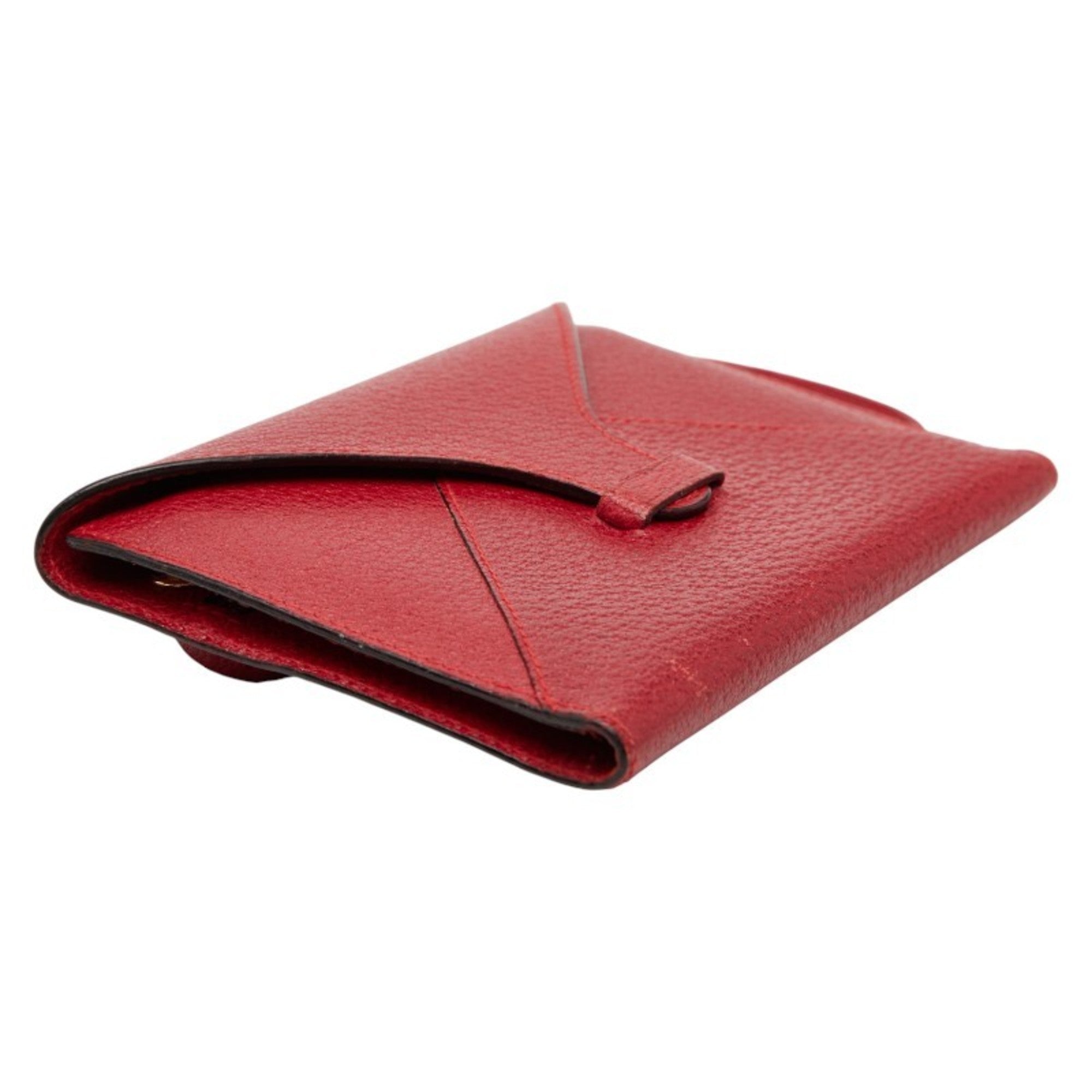 Gucci Red Color Leather Chain/Shoulder Wallet (Pre-Owned)