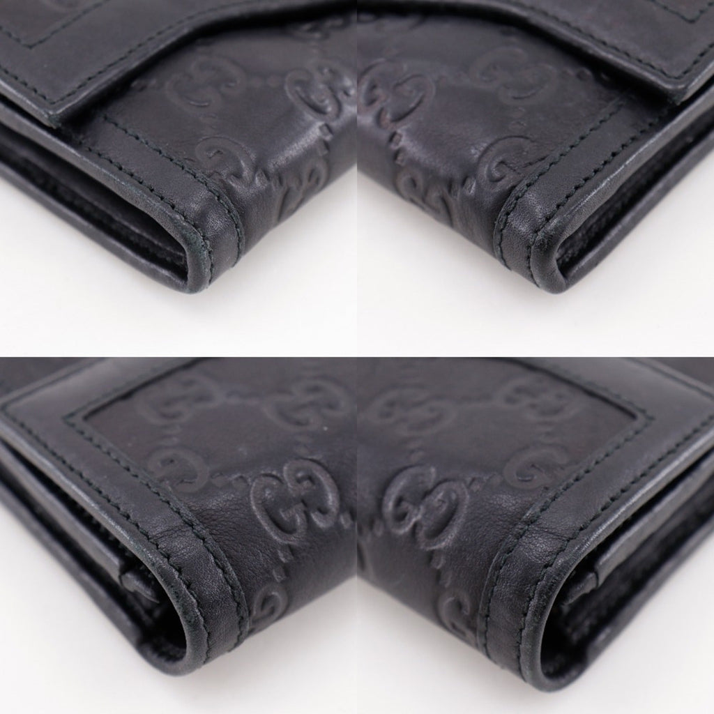 Gucci Black Leather Long Wallet (Bi-Fold) (Pre-Owned)