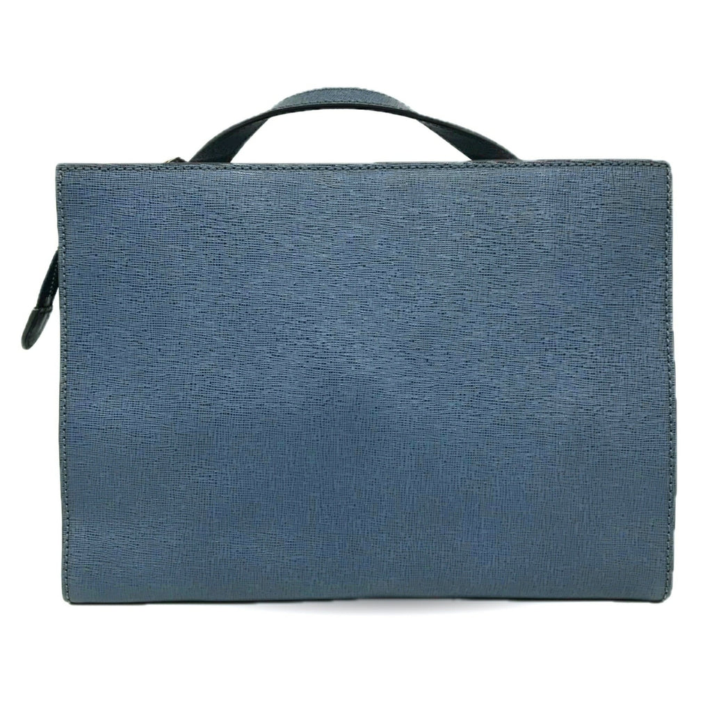 Fendi Navy Leather Handbag Shoulder Bag (Pre-Owned)