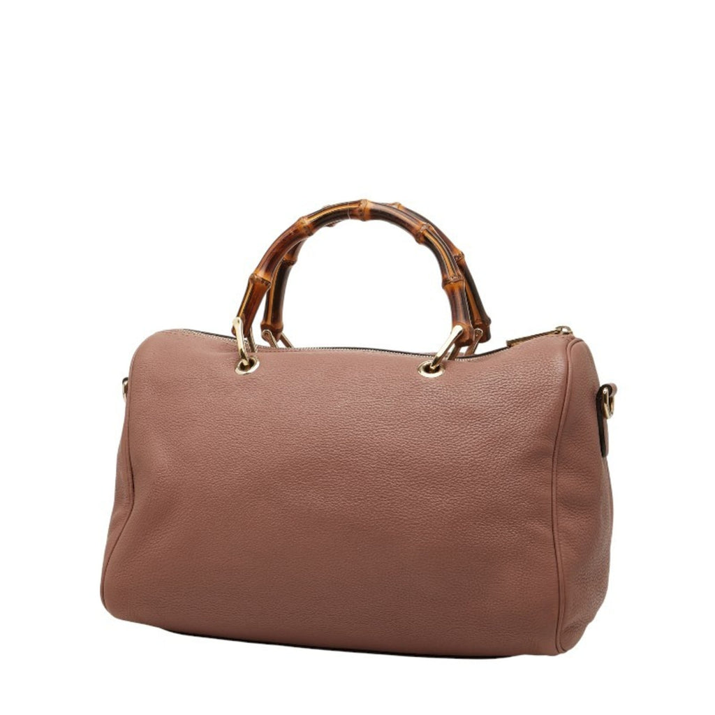 Gucci Pink Leather Handbag Shoulder Bag (Pre-Owned)