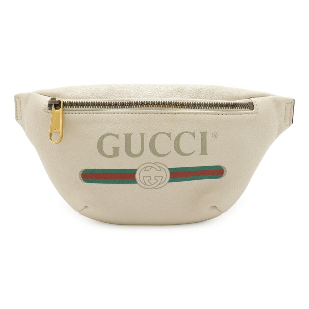 Gucci Green Ivory Red Color Leather Sling Bag (Pre-Owned)