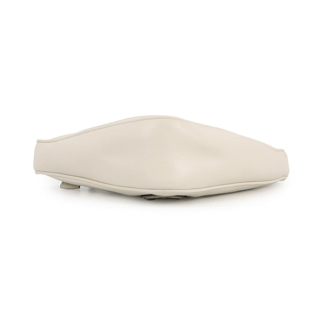 Prada White Leather Clutch Bag Handbag Pouch (Pre-Owned)