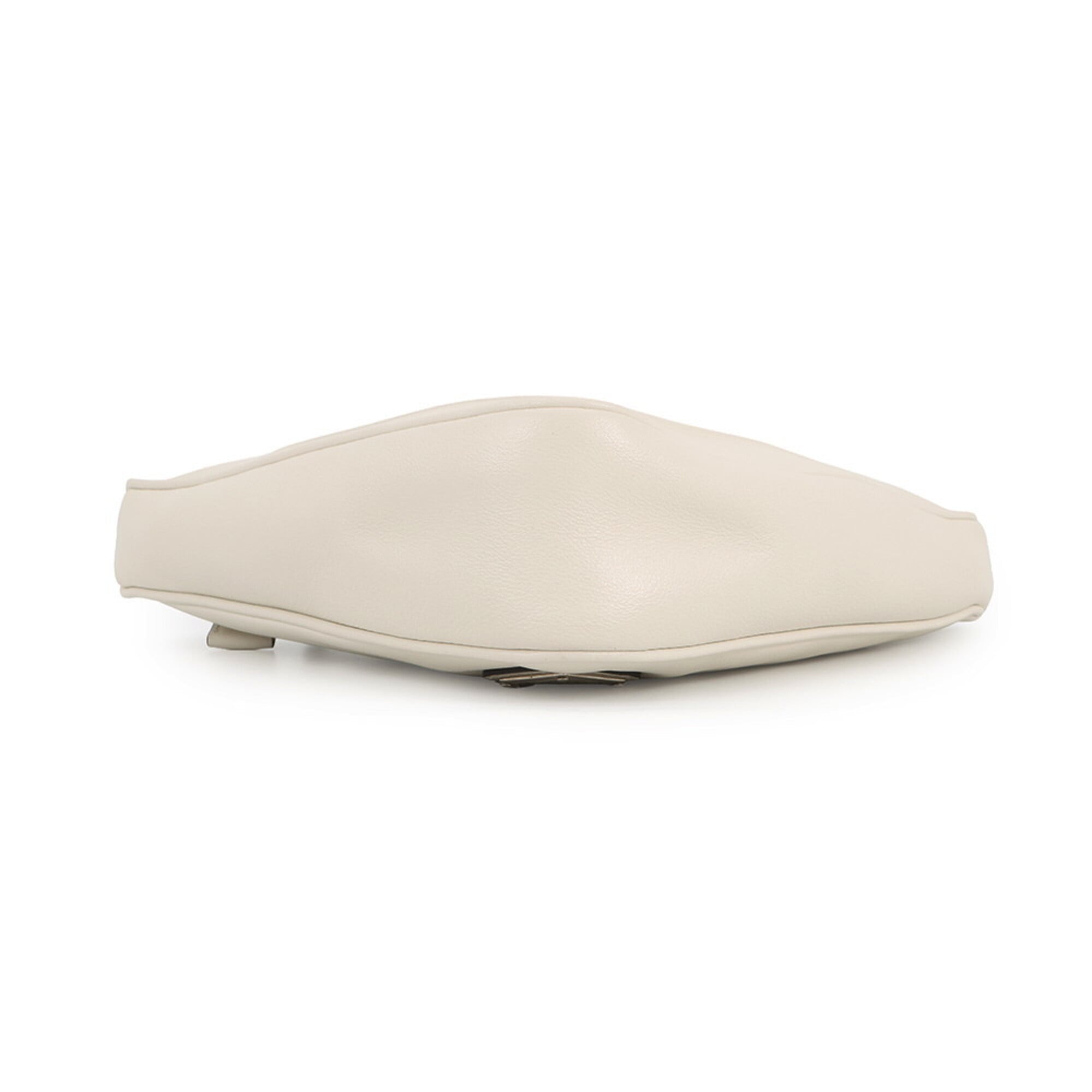 Prada White Leather Clutch Bag Handbag Pouch (Pre-Owned)