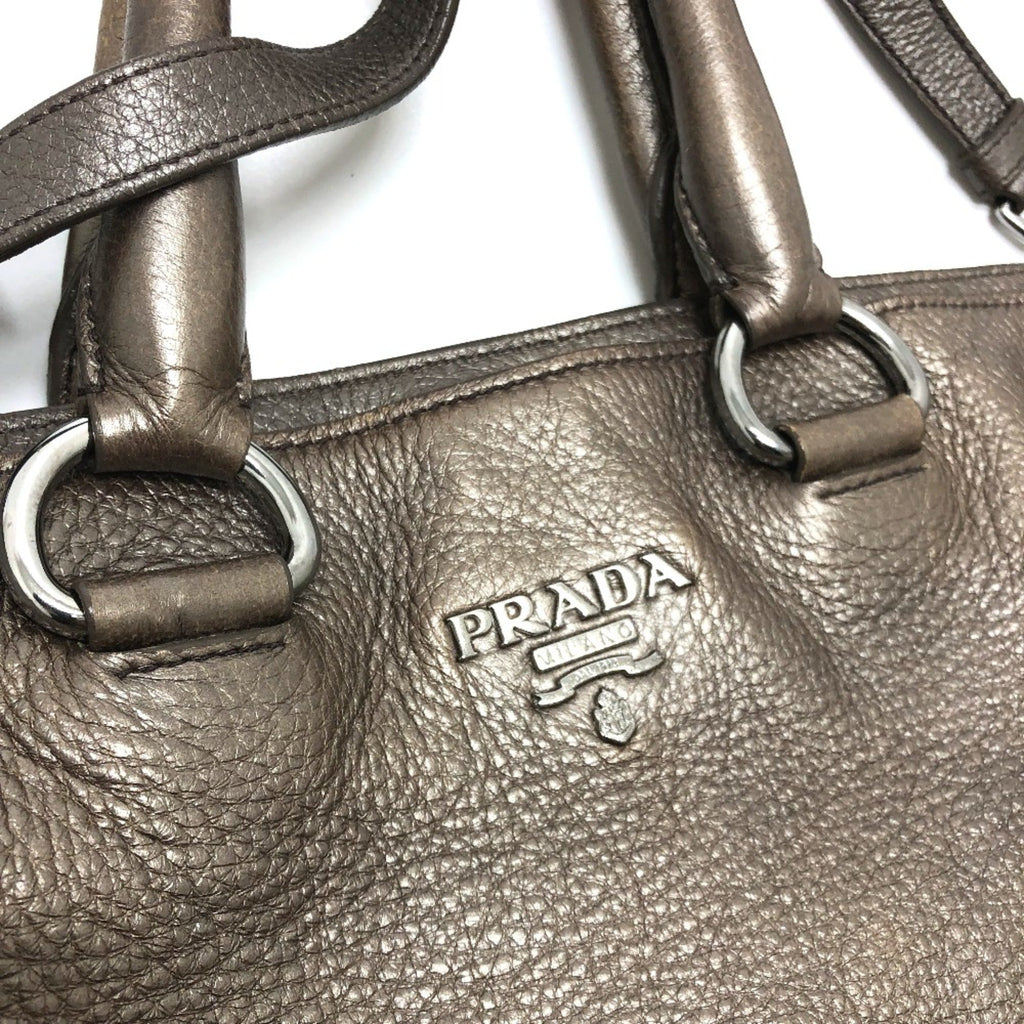 Prada Brown Leather Tote Bag (Pre-Owned)