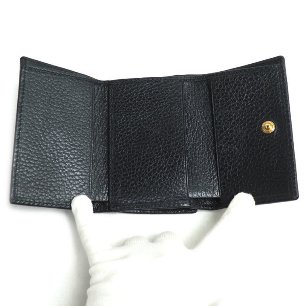 Gucci Black Leather Wallet (Tri-Fold) (Pre-Owned)