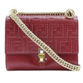 Fendi Red Color Leather Shoulder Bag (Pre-Owned)
