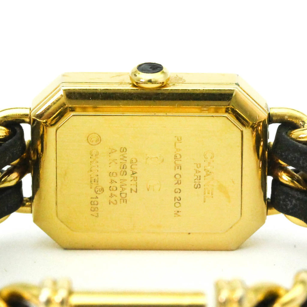 Chanel Premiere Rock Quartz Watch Plated Metal And Leather Watch (Pre-Owned)