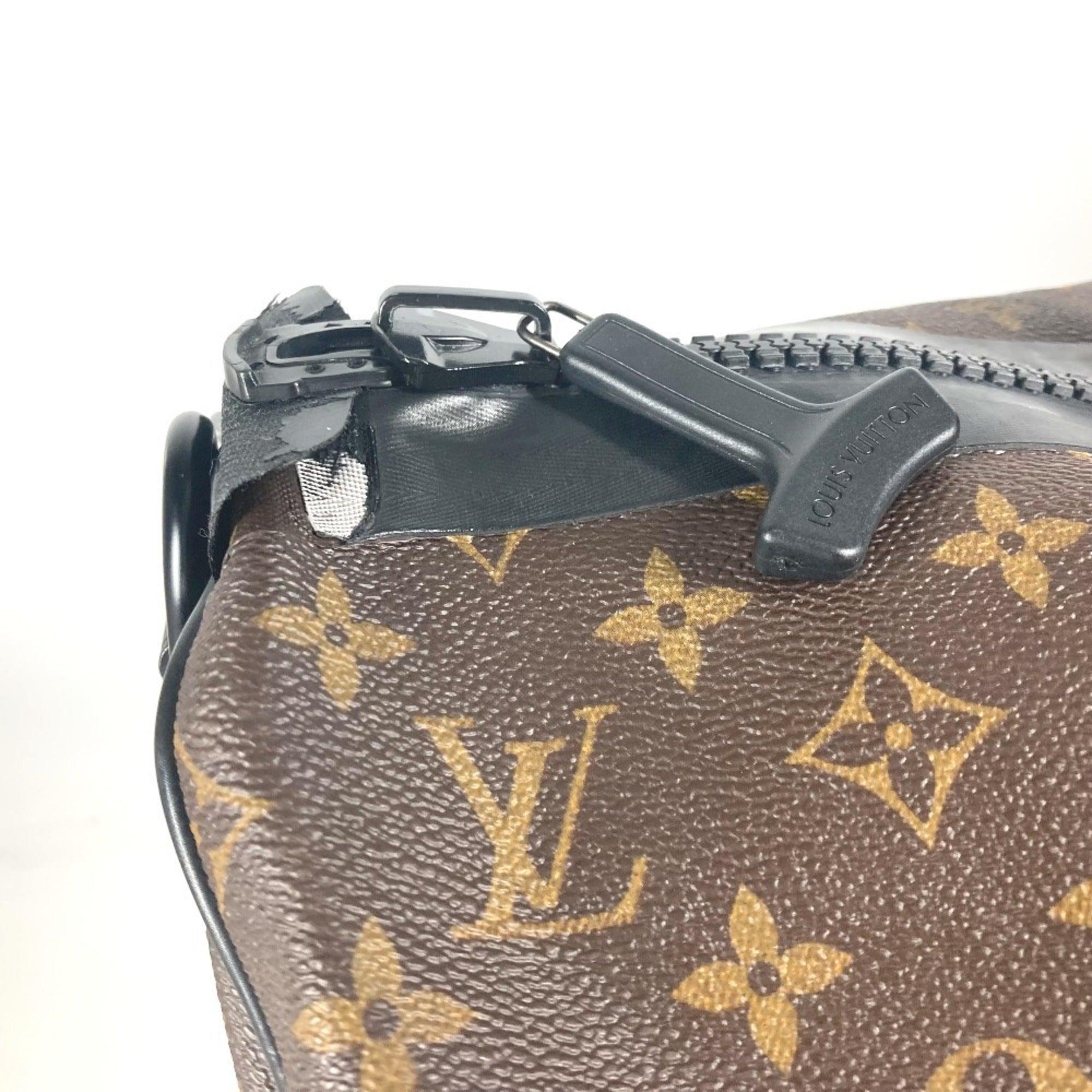 Louis Vuitton Black Brown Monogram Canvas Boston Bag (Pre-Owned)