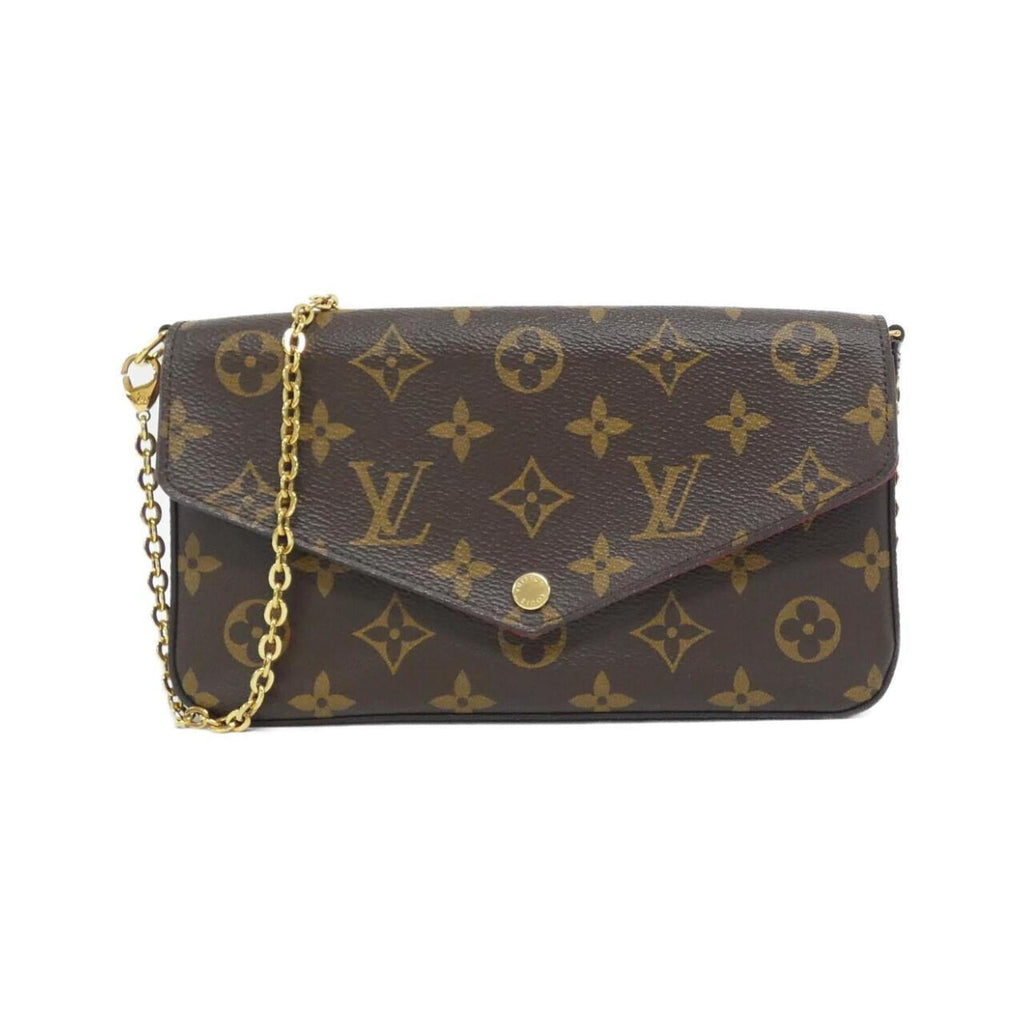 Louis Vuitton Marron Coated Canvas Pochette Shoulder Bag (Pre-Owned)