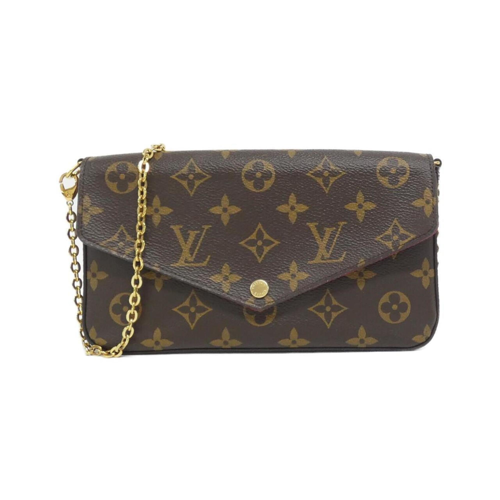 Louis Vuitton Marron Coated Canvas Pochette Shoulder Bag (Pre-Owned)