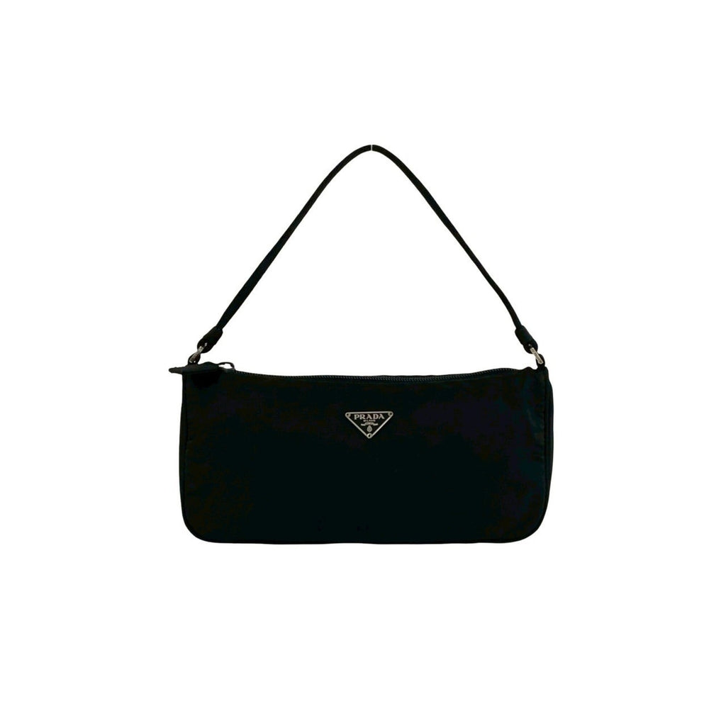 Prada Black Nylon Handbag Pouch Shoulder Bag (Pre-Owned)