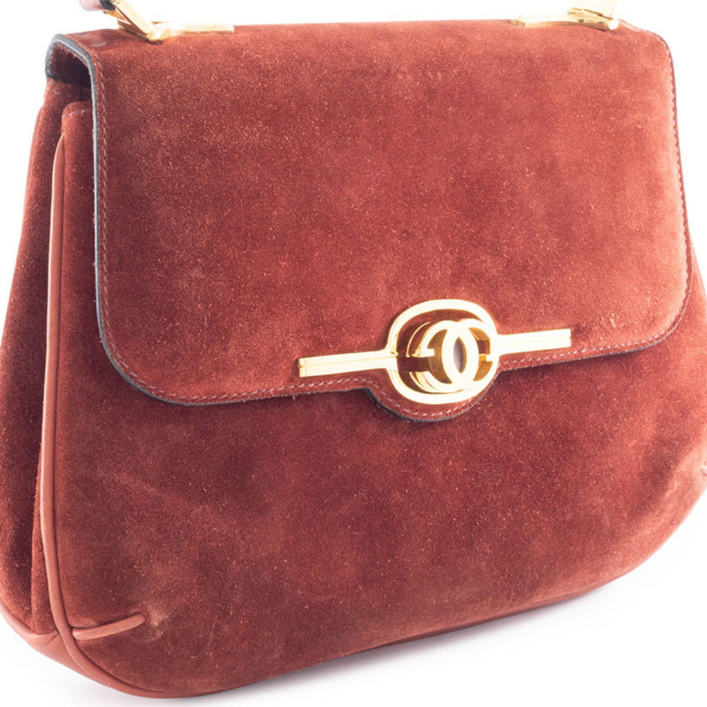 Gucci Brown Suede Handbag (Pre-Owned)