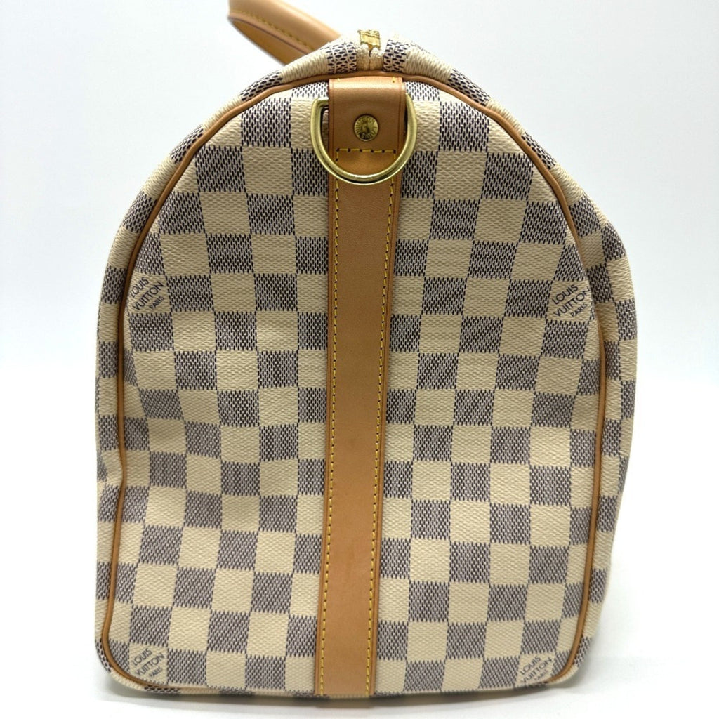 Louis Vuitton White Damier Azur Boston Bag (Pre-Owned)