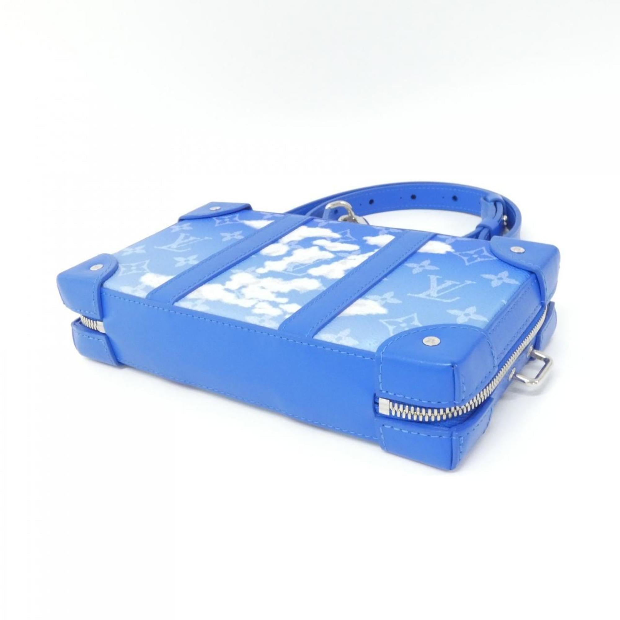 Louis Vuitton Monogram Blue Coated Canvas Shoulder Bag (Pre-Owned)