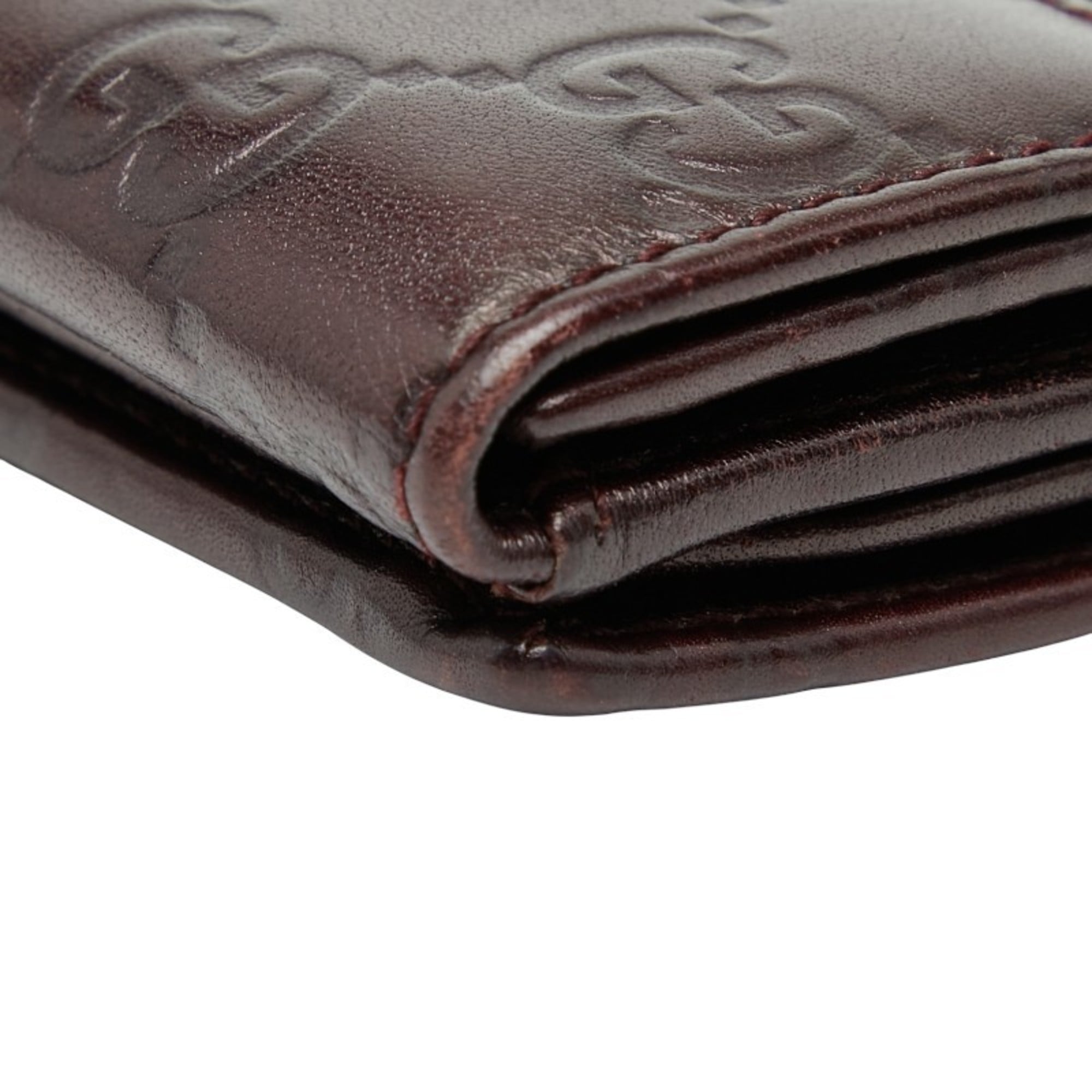 Gucci Brown Leather Long Wallet (Bi-Fold) (Pre-Owned)