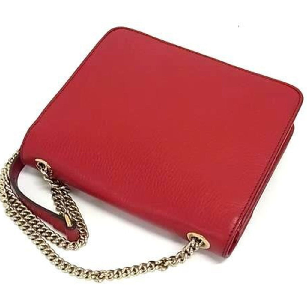 Gucci Red Color Leather Shoulder Bag (Pre-Owned)