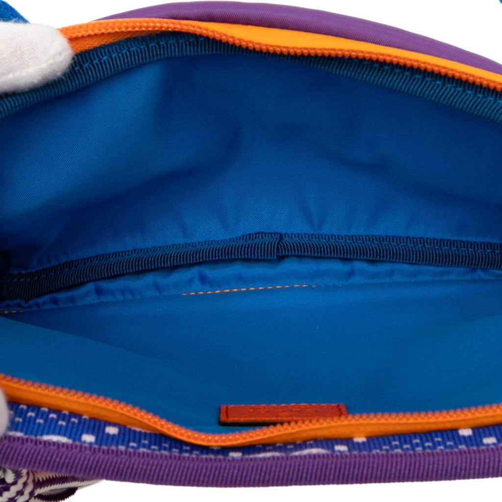 Gucci Blue Orange Purple Nylon Rubber Sling Bag (Pre-Owned)