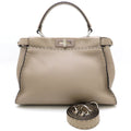 Fendi Grayish Leather Handbag (Pre-Owned)