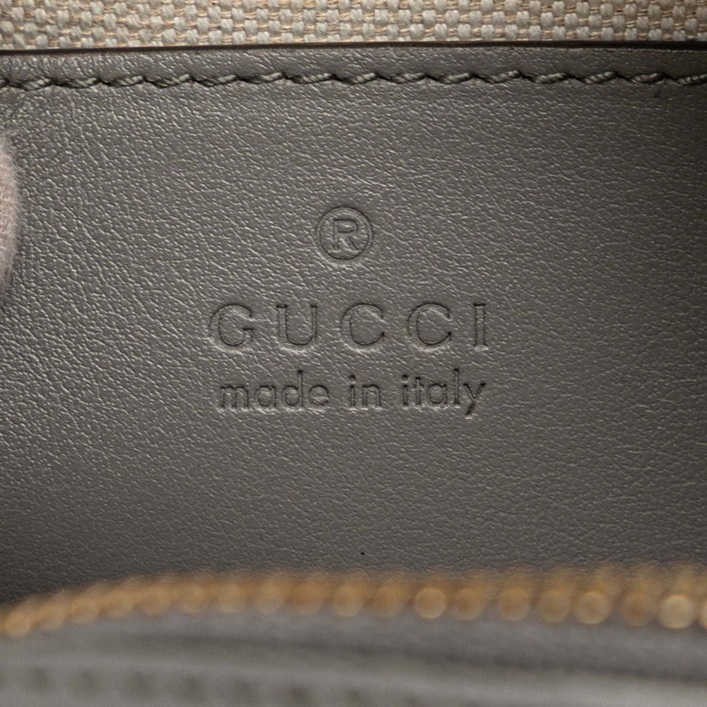 Gucci Gray Leather Boston Bag Shoulder Bag (Pre-Owned)