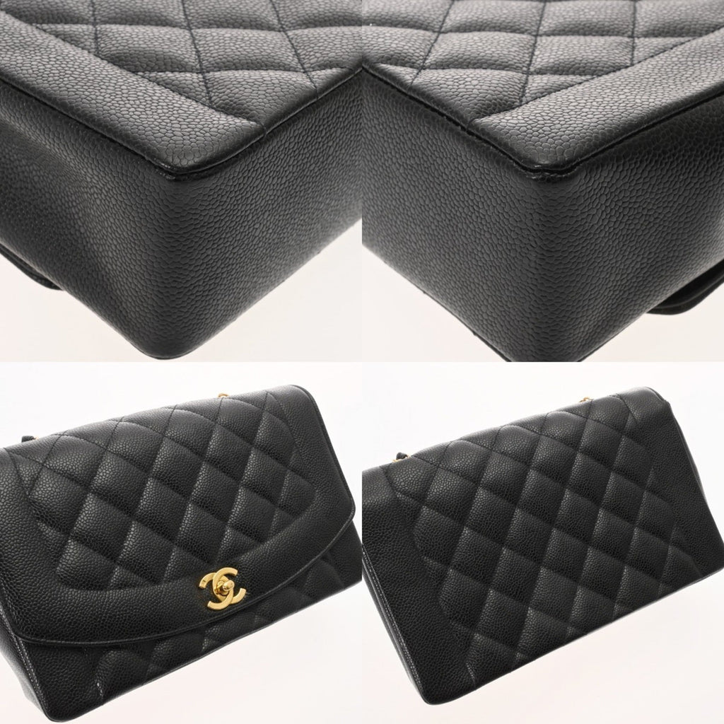 Chanel Black Grained Calfskin Shoulder Bag (Pre-Owned)