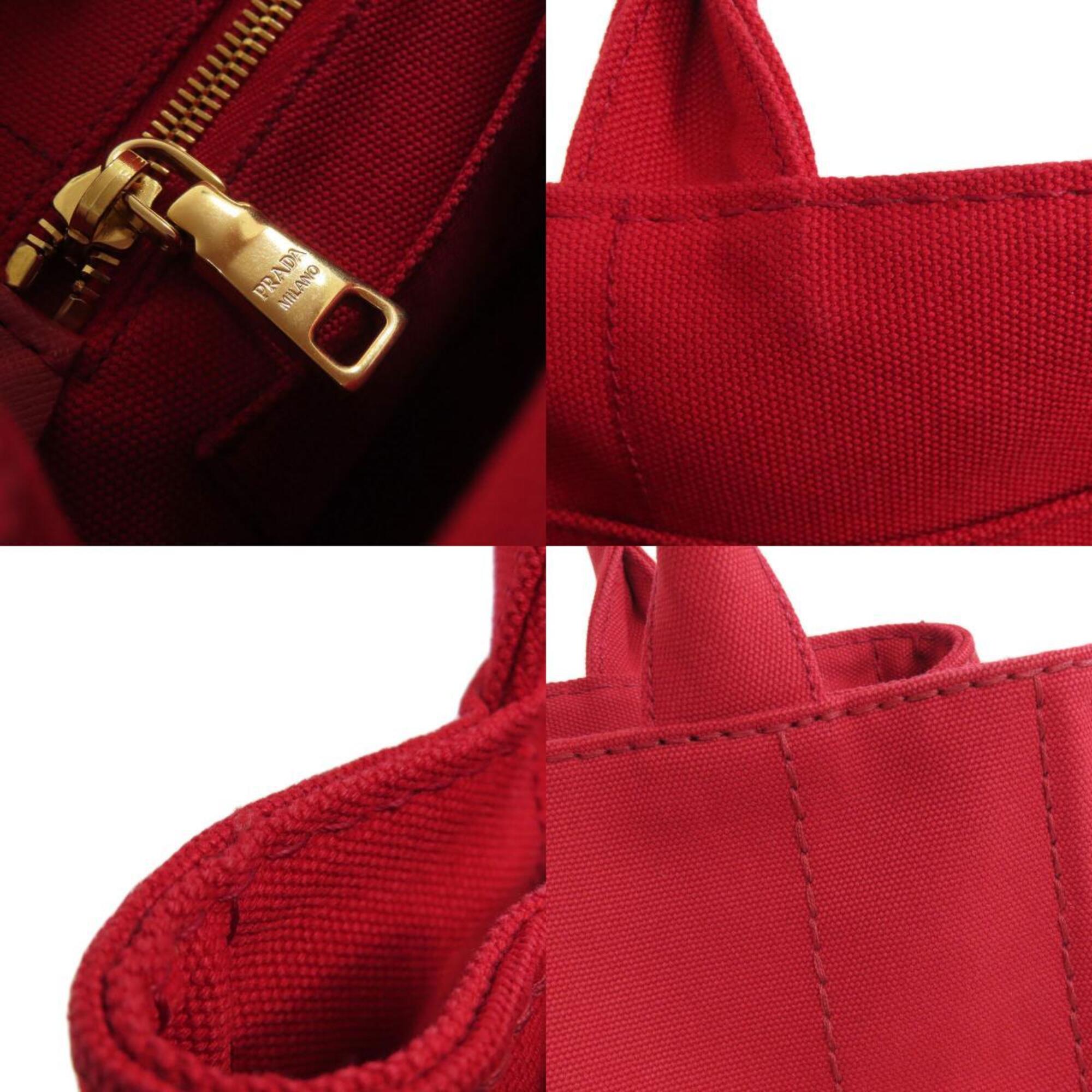 Prada Red Color Canapa Handbag (Pre-Owned)