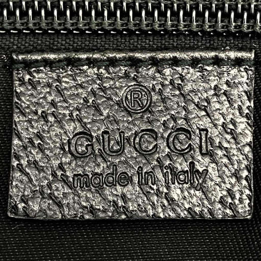 Gucci Sherry Line Black Gg Canvas Handbag (Pre-Owned)