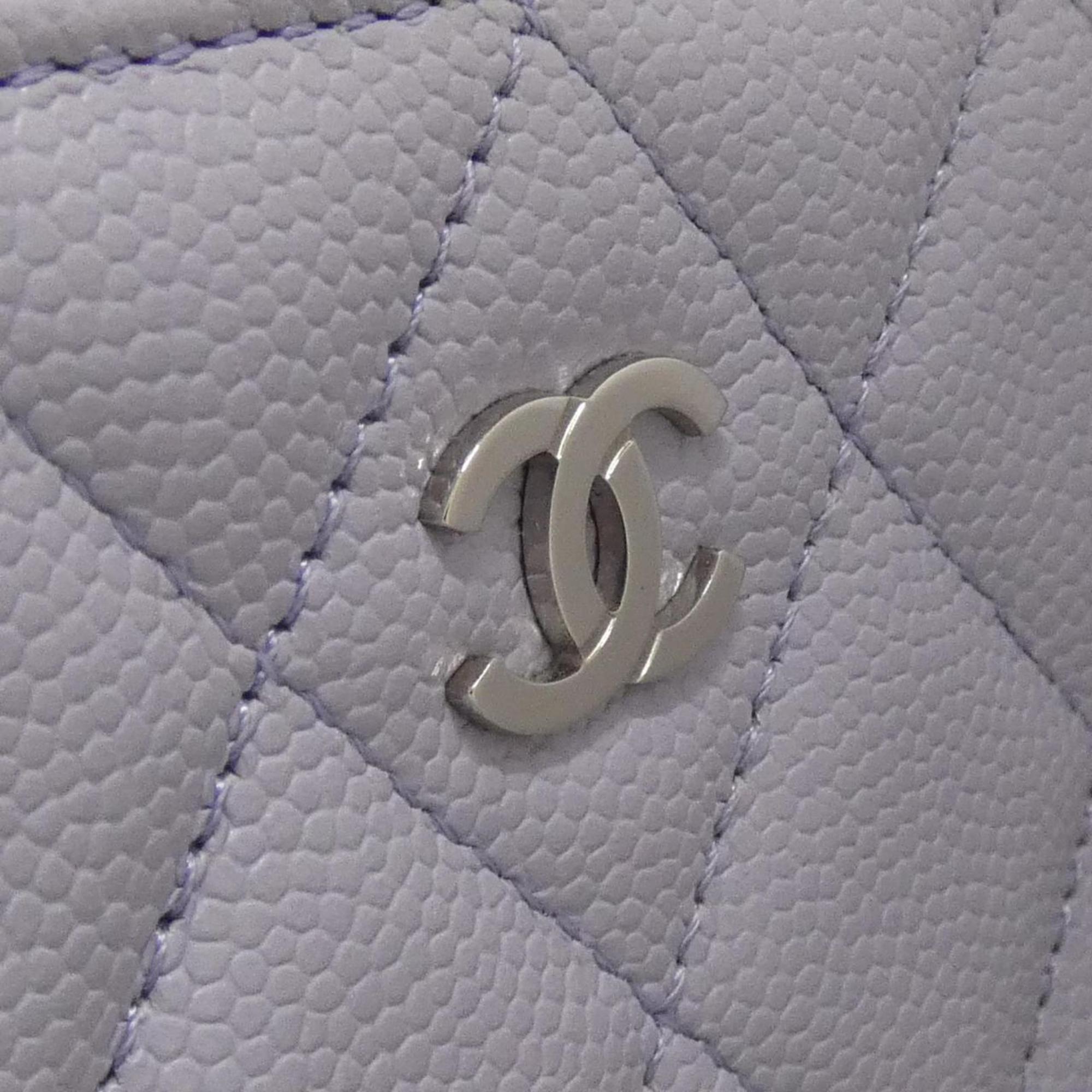 Chanel Light Purple Grained Calfskin Shoulder Bag (Pre-Owned)