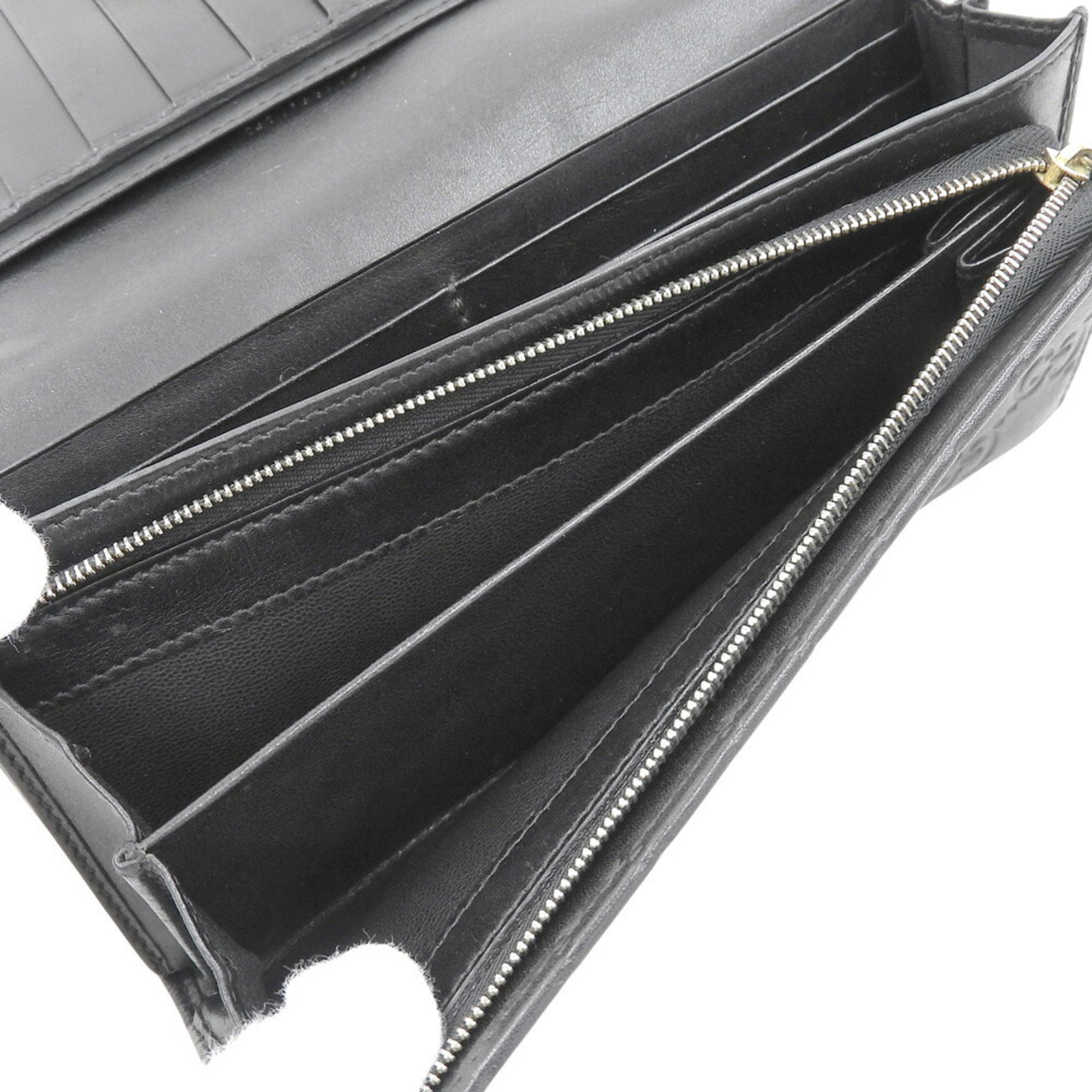 Gucci Black Leather Chain/Shoulder Wallet (Pre-Owned)