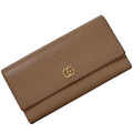 Gucci Pink Beige Leather Long Wallet (Bi-Fold) (Pre-Owned)