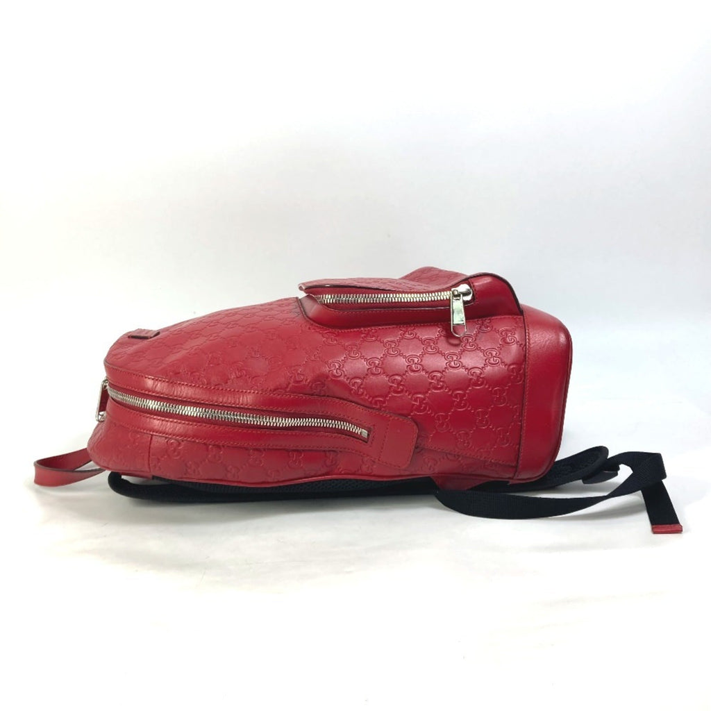Gucci Red Color Leather Backpack (Pre-Owned)