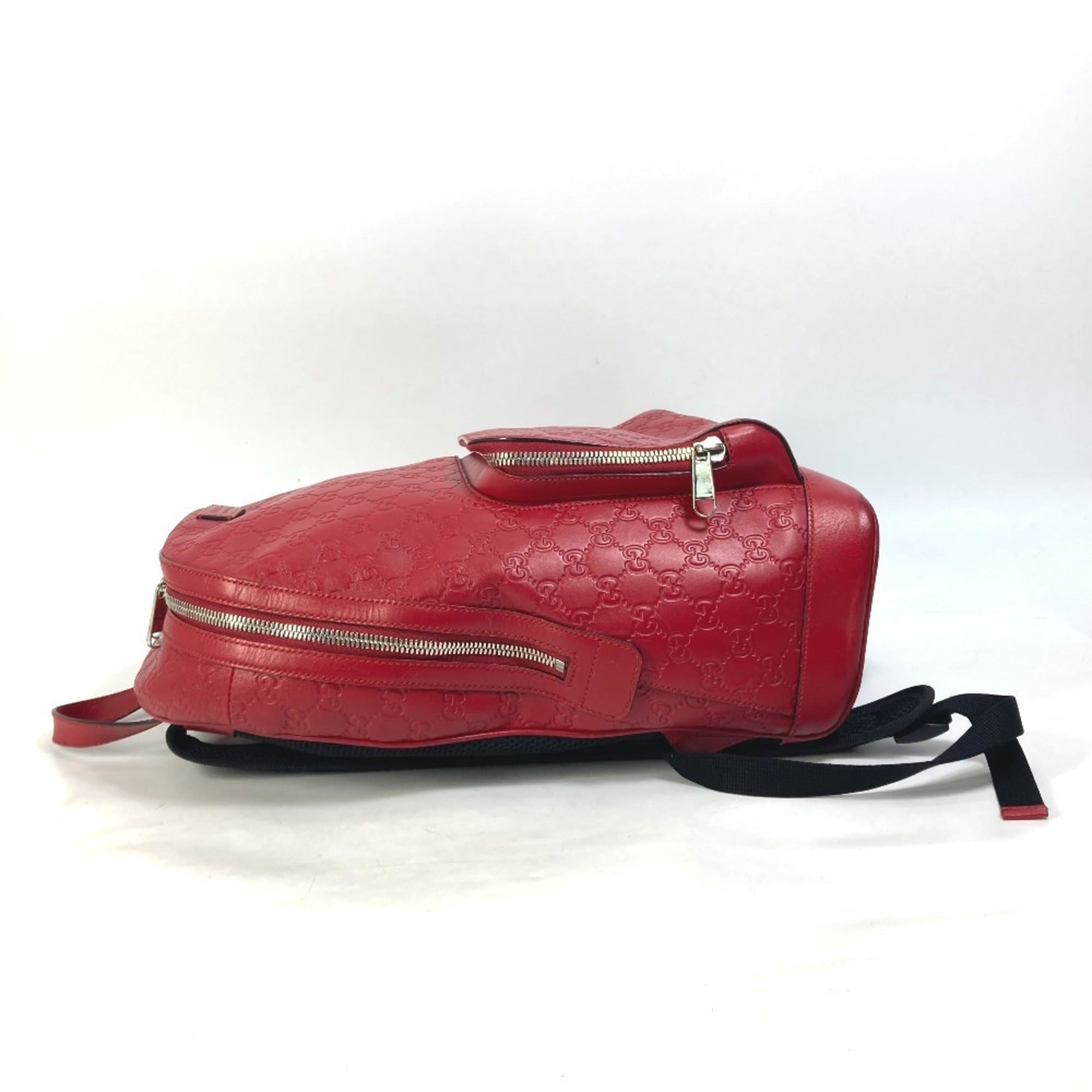 Gucci Red Color Leather Backpack (Pre-Owned)