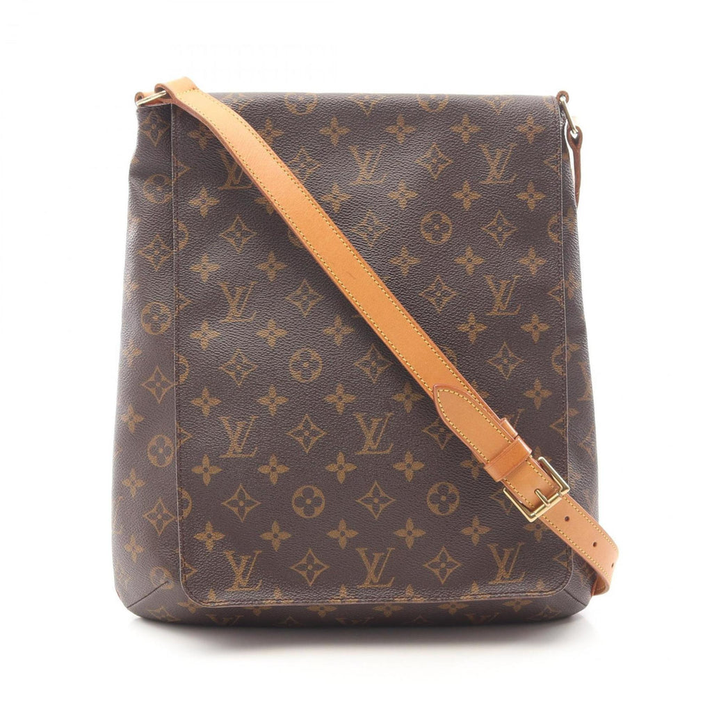 Louis Vuitton Brown Coated Canvas Leather Shoulder Bag (Pre-Owned)