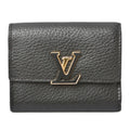 Louis Vuitton Taurillon Noir Leather Wallet (Tri-Fold) (Pre-Owned)