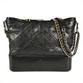 Chanel Gabriel Black Leather Shoulder Bag (Pre-Owned)