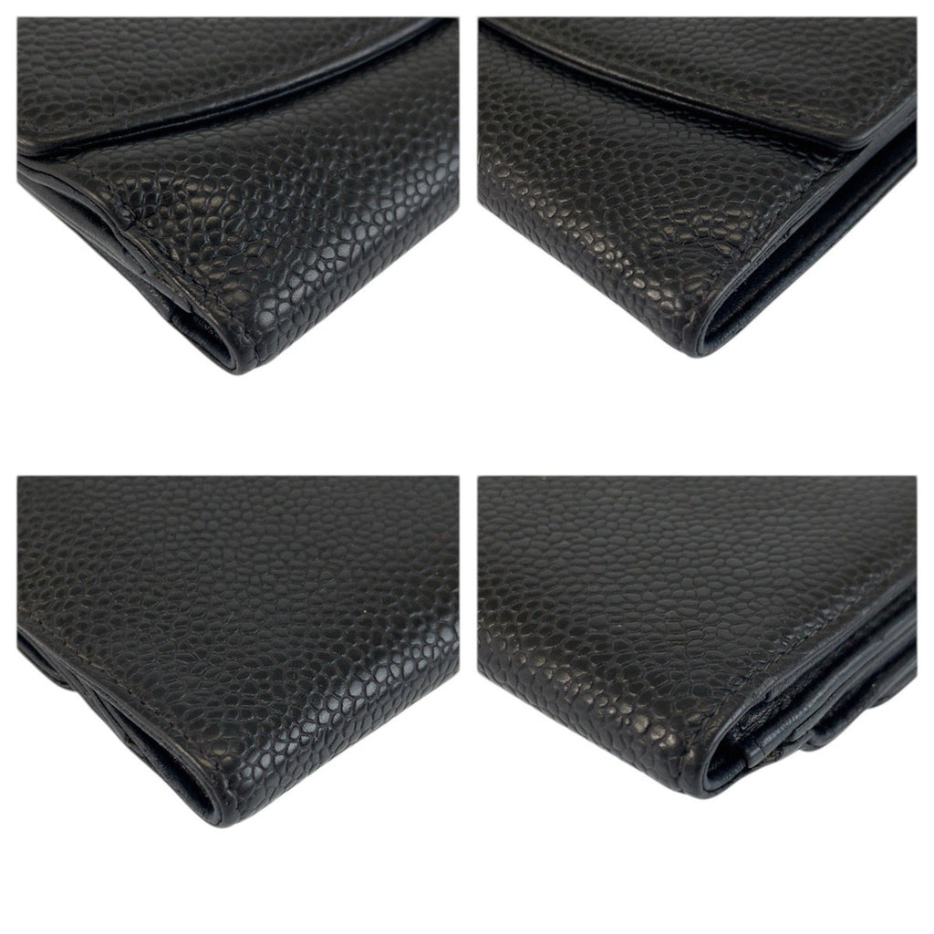 Chanel Black Leather Coin Purse/Coin Case (Pre-Owned)