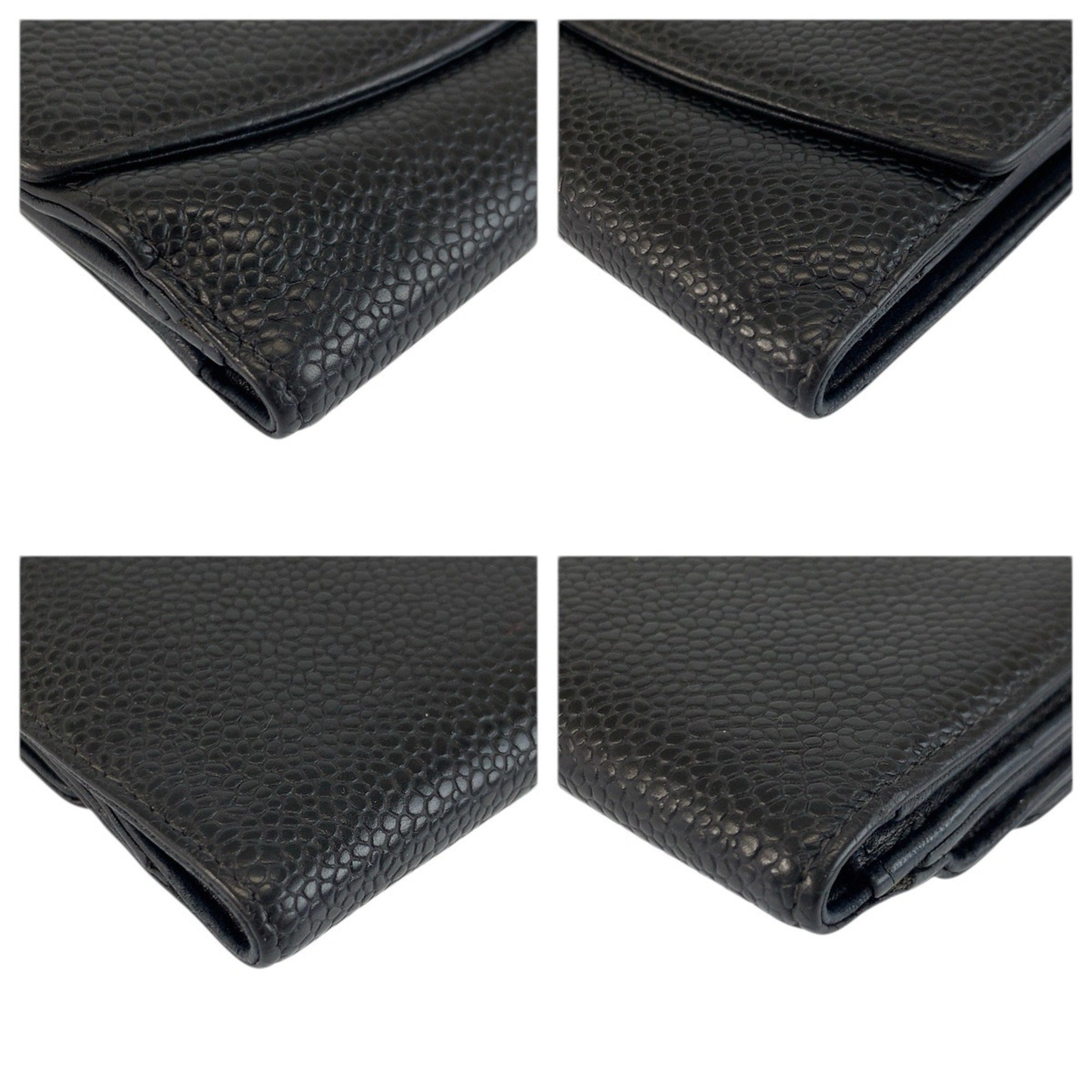 Chanel Black Leather Coin Purse/Coin Case (Pre-Owned)