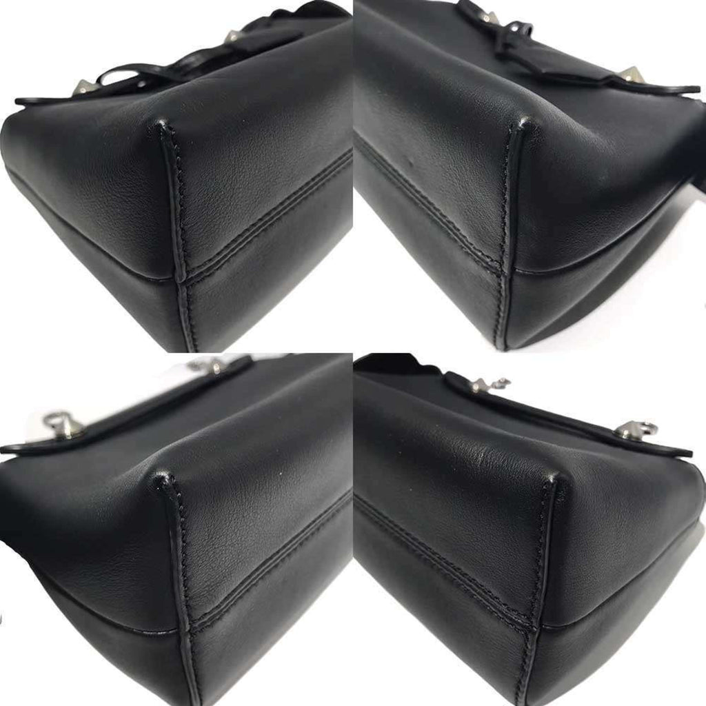 Fendi Black Leather Handbag Shoulder Bag (Pre-Owned)