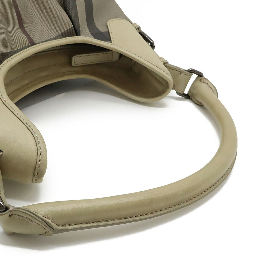 Burberry Brown Grayish Pvc Leather Shoulder Bag (Pre-Owned)
