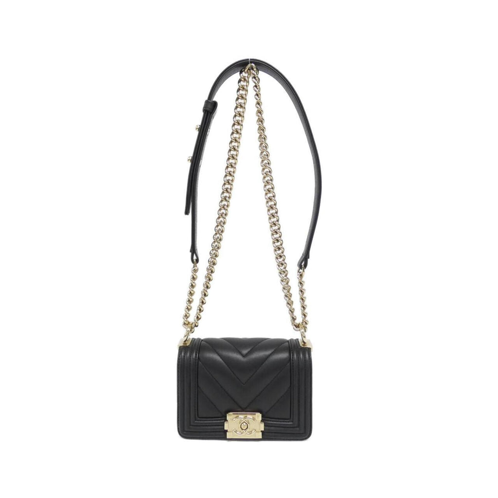 Chanel Black Leather Shoulder Bag (Pre-Owned)
