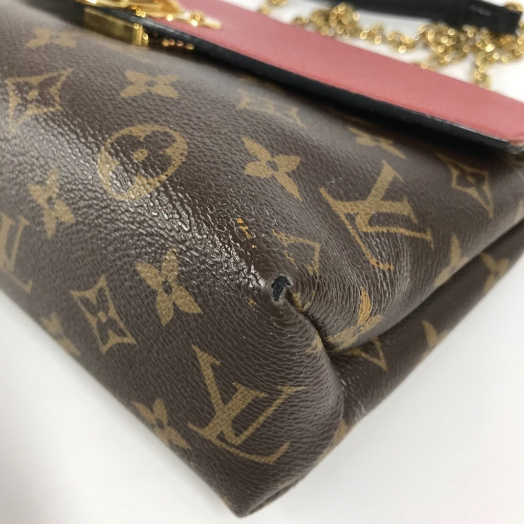 Louis Vuitton Brown Red Color Monogram Pochette Shoulder Bag (Pre-Owned)