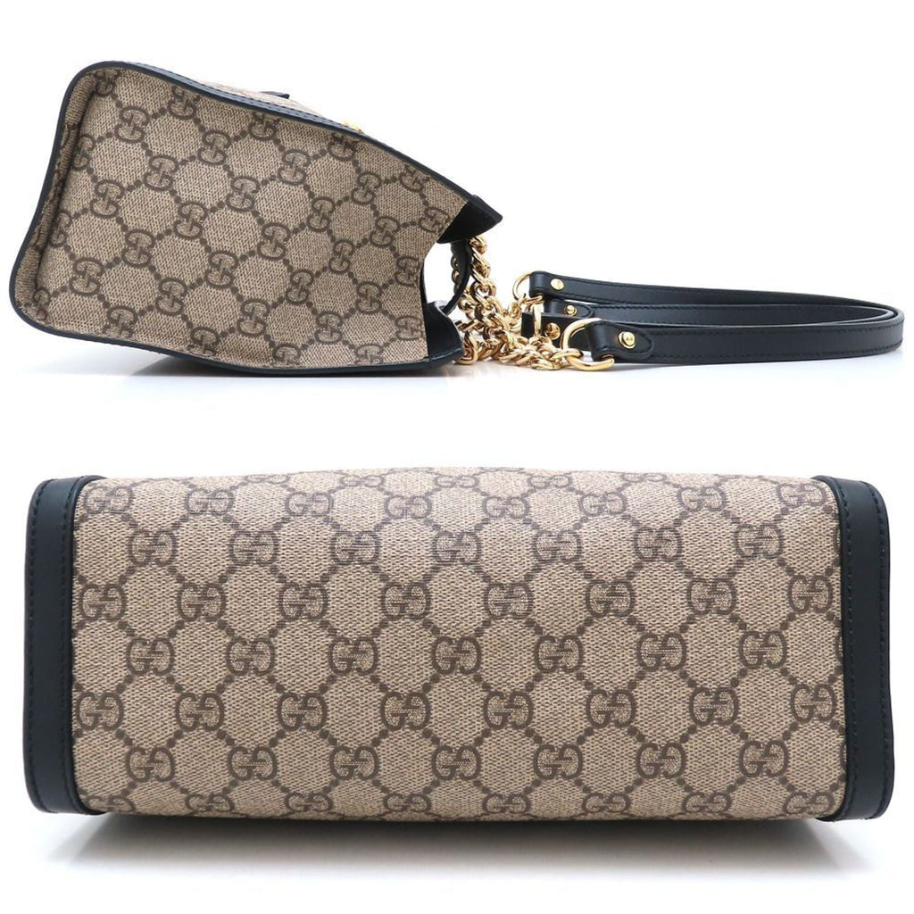 Gucci Brown Gg Supreme Leather Shoulder Bag Tote Bag (Pre-Owned)