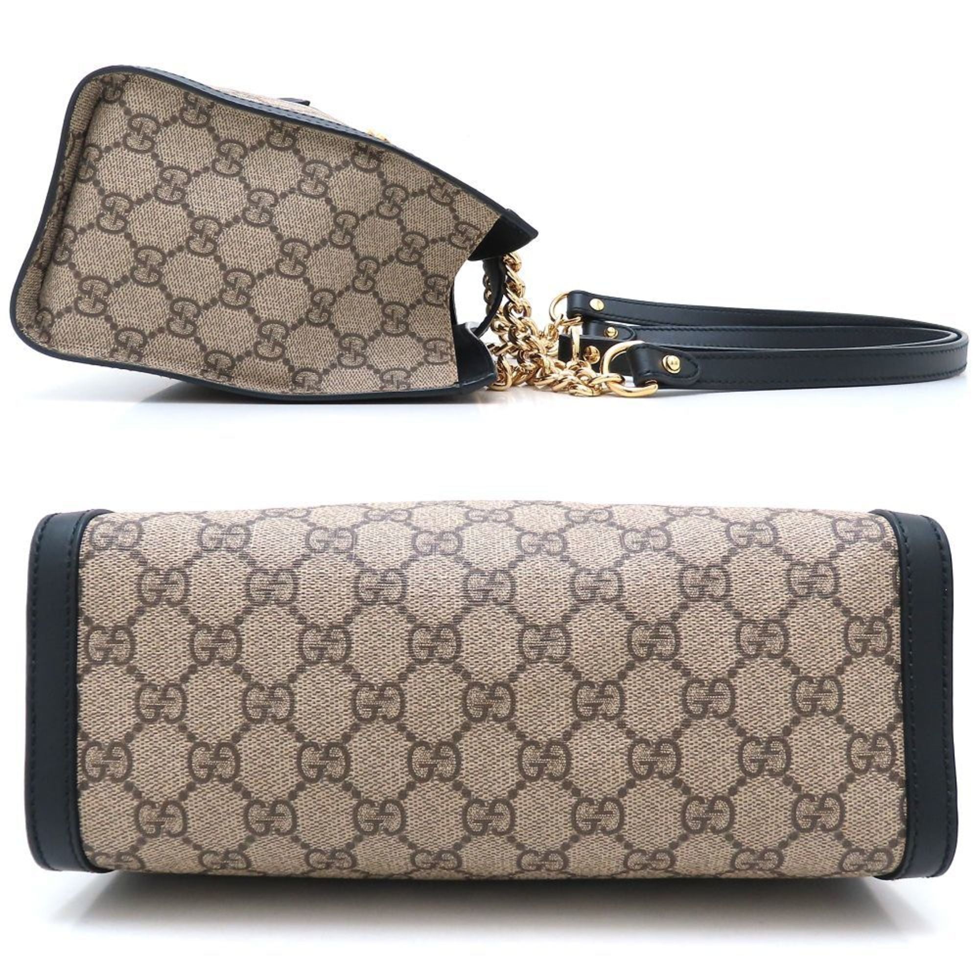 Gucci Brown Gg Supreme Leather Shoulder Bag Tote Bag (Pre-Owned)