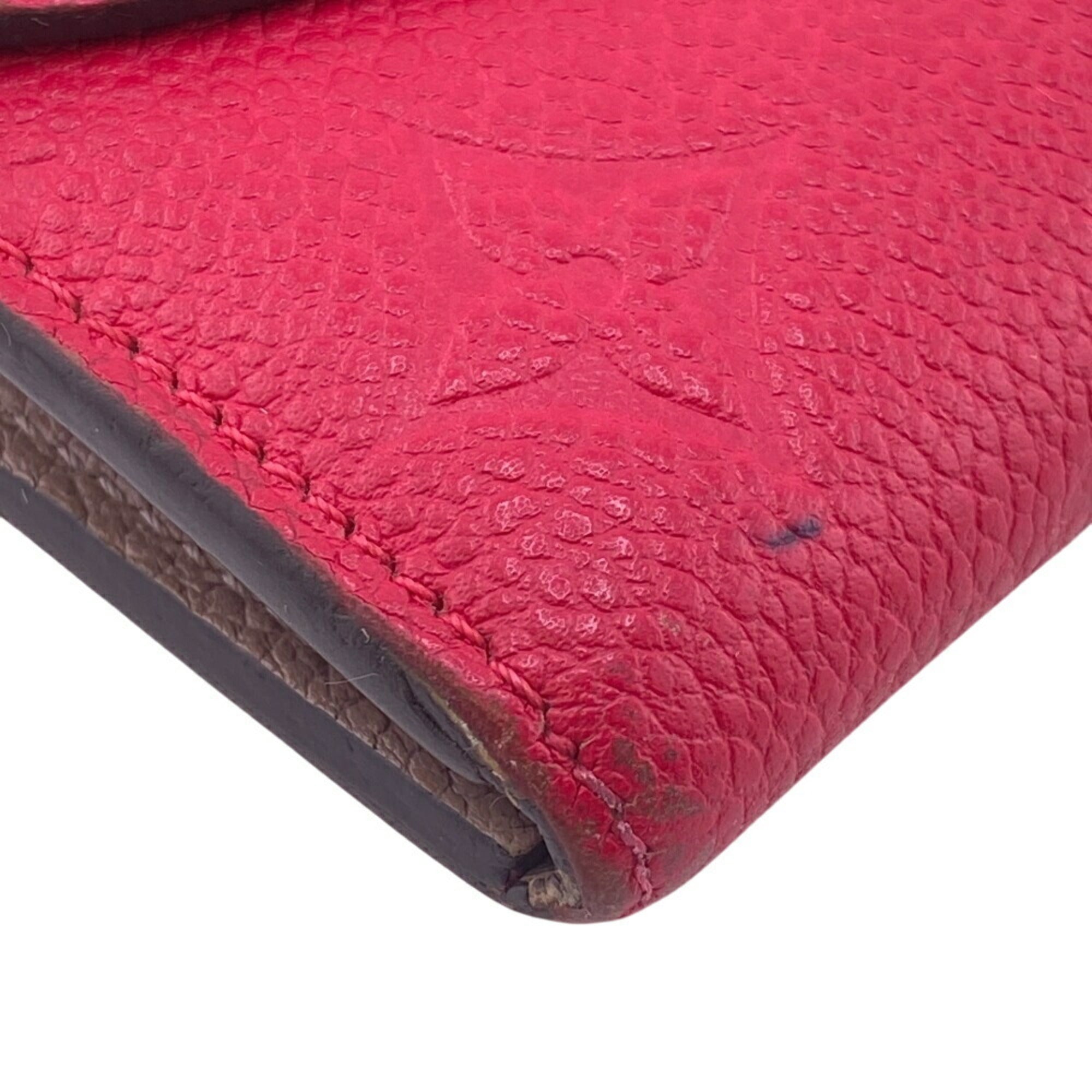 Louis Vuitton Gray Pink Monogram Empreinte Long Wallet (Tri-Fold) (Pre-Owned)
