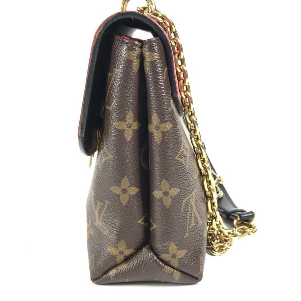 Louis Vuitton Brown Red Color Monogram Pochette Shoulder Bag (Pre-Owned)
